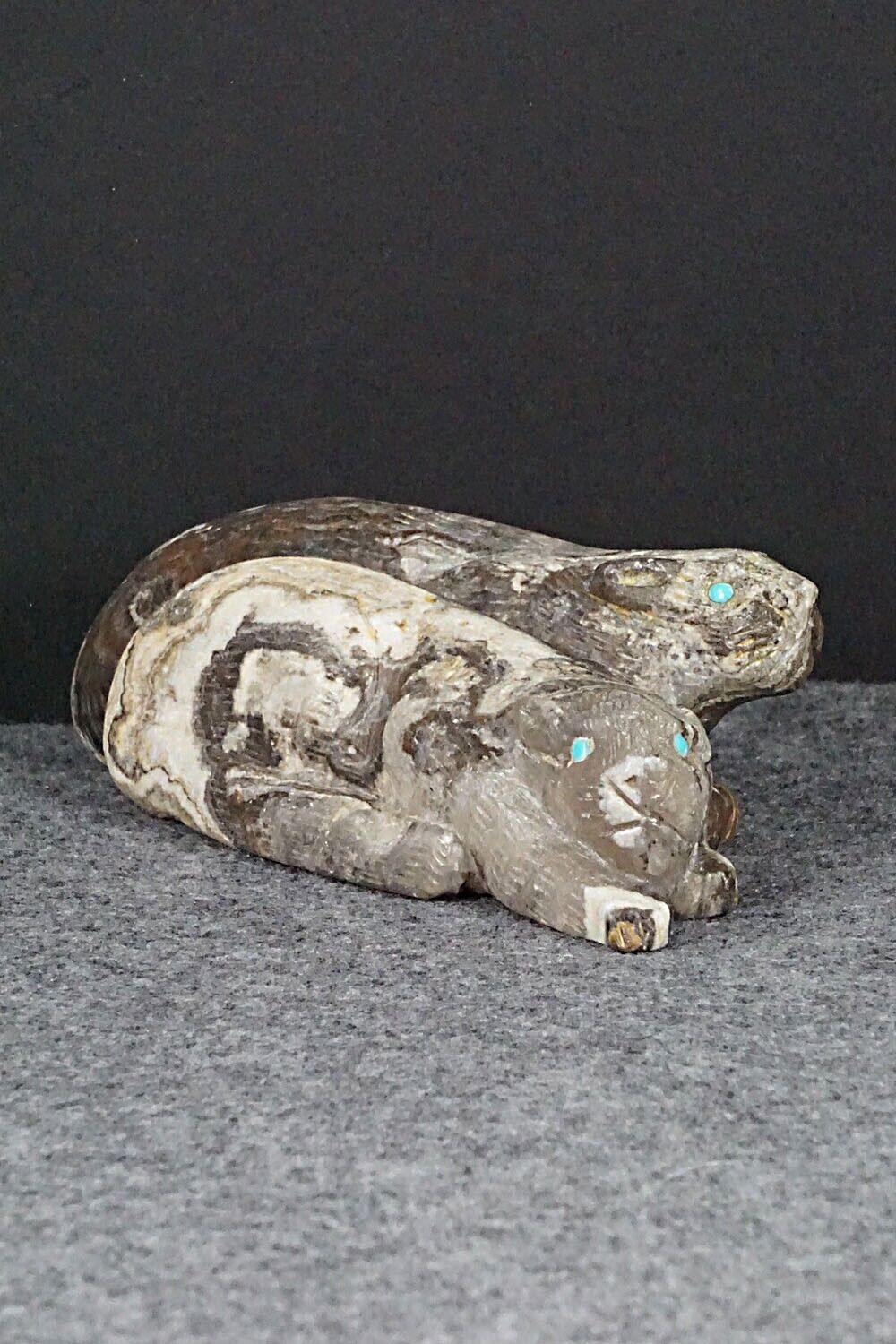 Mountain Lion Zuni Fetish Carving - Lance Cheama