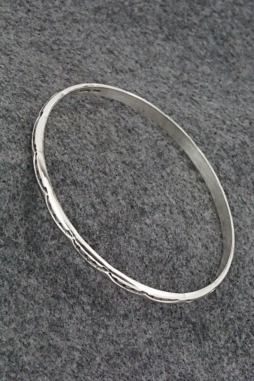 Sterling Silver Bangle Bracelet - Elaine Tahe