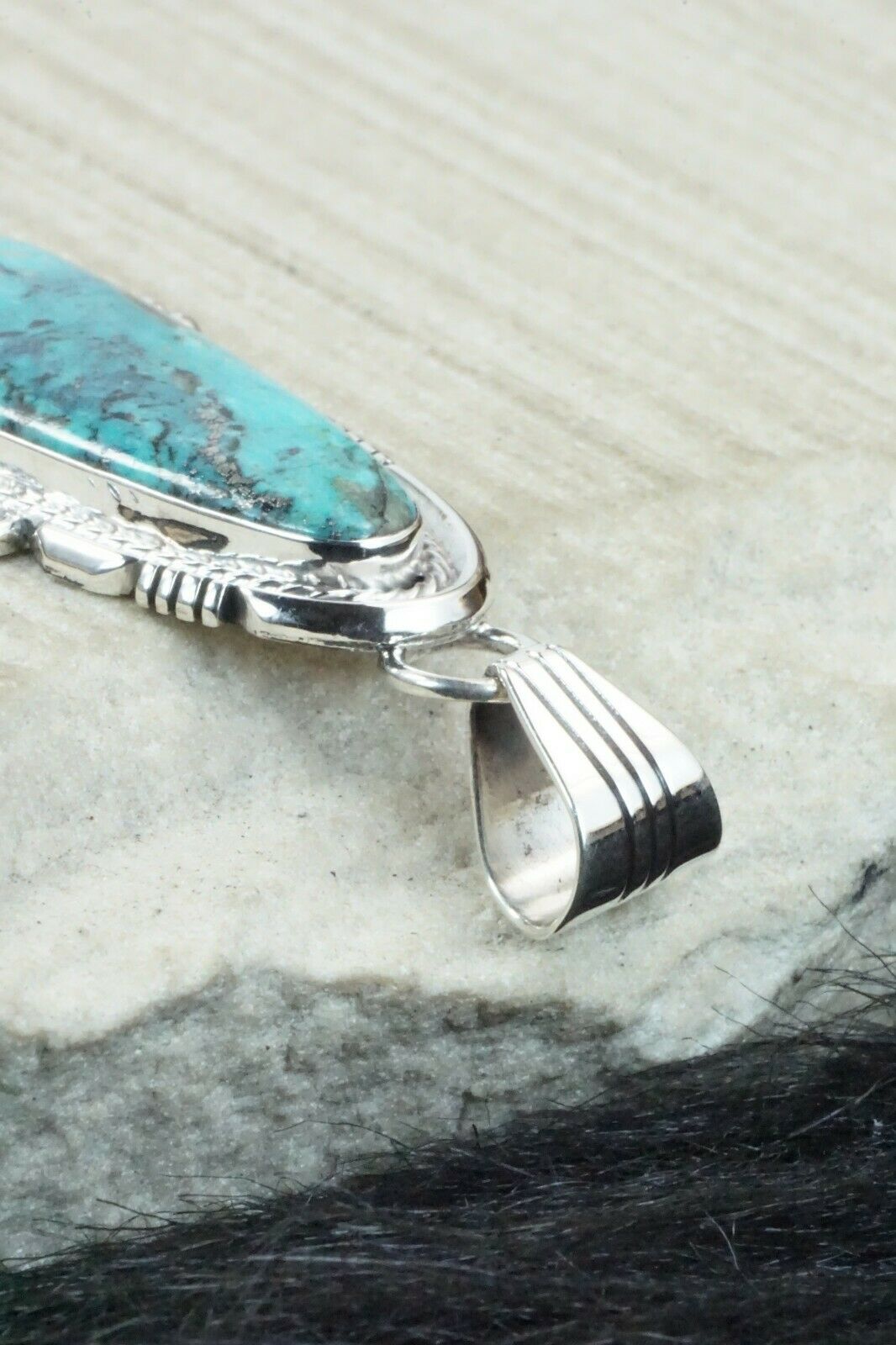 Turquoise and Sterling Silver Pendant - Daniel Benally