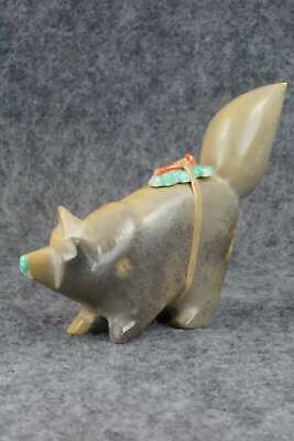 Wolf Zuni Fetish Carving - Enrike Leekya