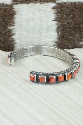 Spiny Oyster & Sterling Silver Bracelet - Ernest Rangel