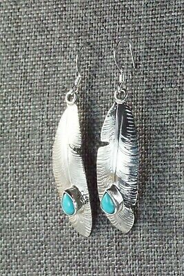 Turquoise & Sterling Silver Earrings - Genevieve Frank