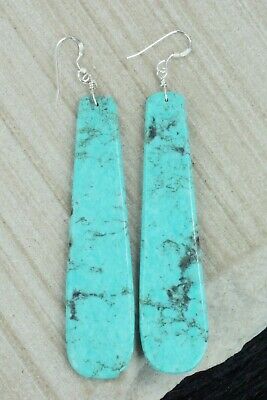 Turquoise & Sterling Silver Earrings - Lupe Lovato
