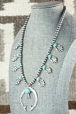 Turquoise & Sterling Silver Squash Blossom - Bobby Platero
