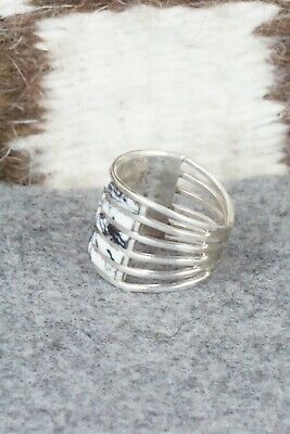 White Buffalo & Sterling Silver Ring - Claresse Kylestewa - Size 7