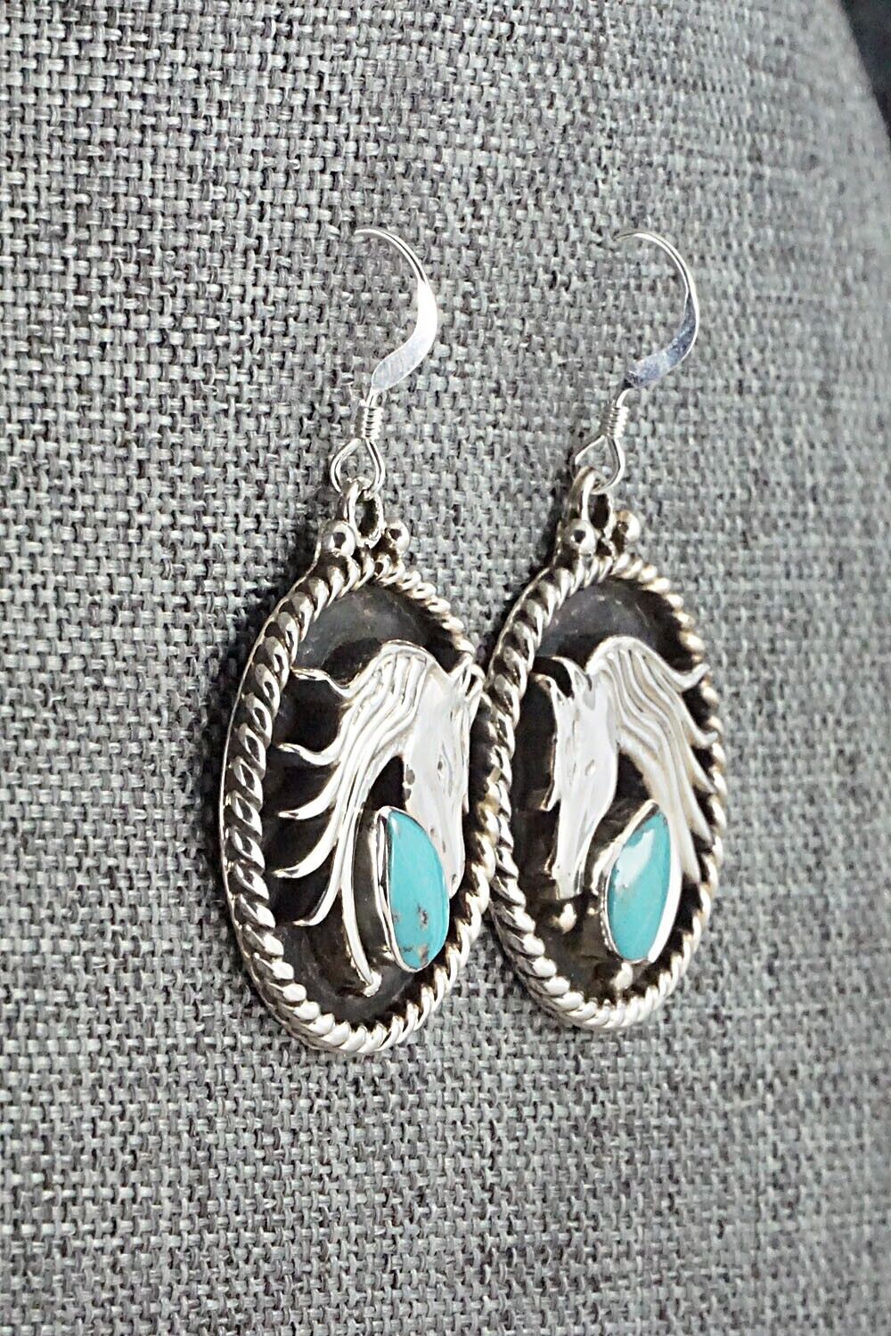 Turquoise & Sterling Silver Earrings - Genevieve Francisco