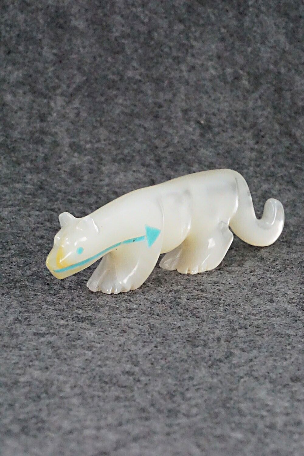 Mountain Lion Zuni Fetish Carving - Andres Quandelacy