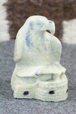 Eagle Zuni Fetish Carving - Derrick Kaamasee - High Lonesome Trading