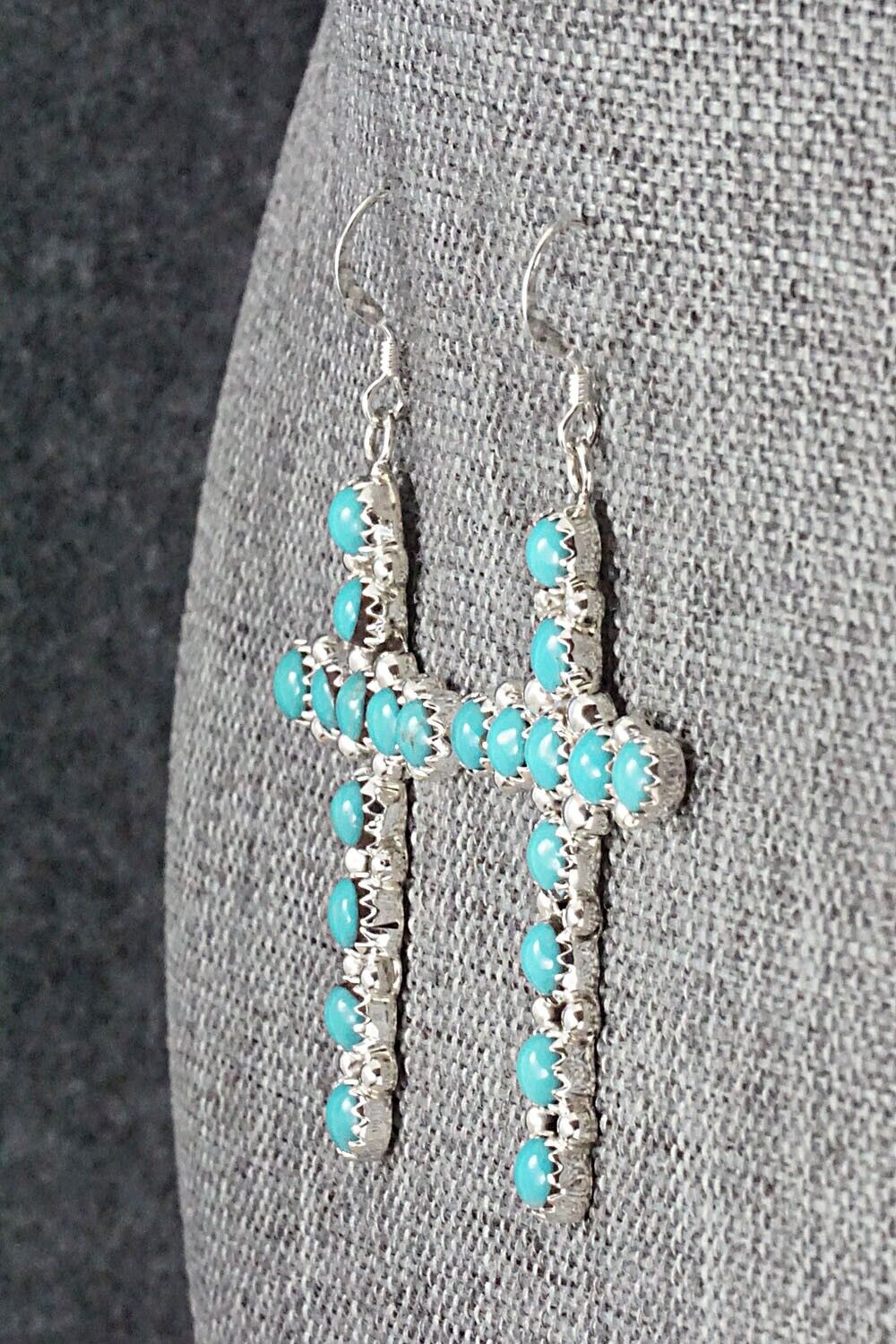 Turquoise and Sterling Silver Earrings - Roberta Begay