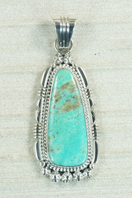 Navajo Turquoise and Sterling Silver Pendant - Daniel Benally
