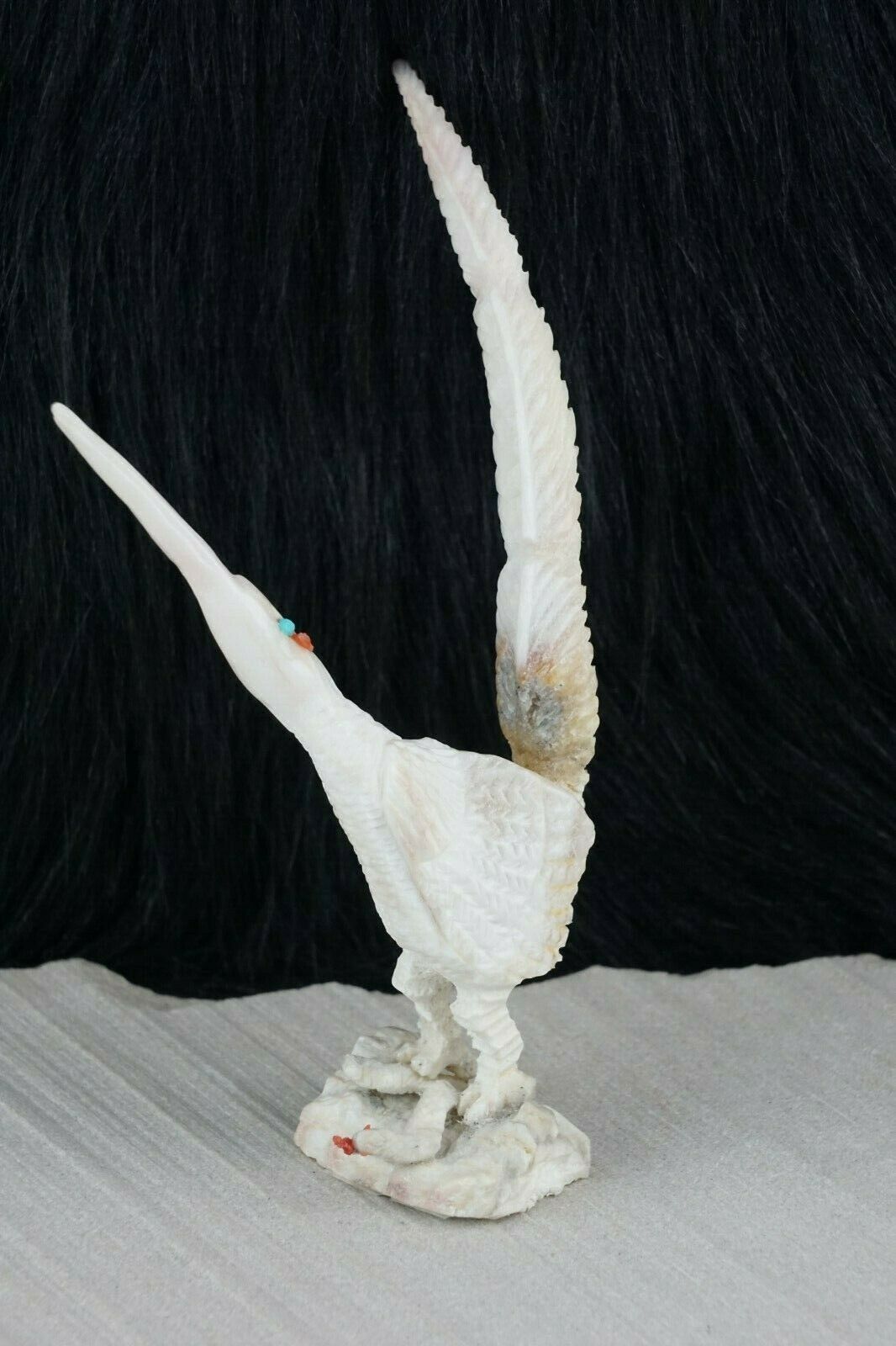 Roadrunner Zuni Fetish Carving - Faron Lowsayatee - High Lonesome Trading