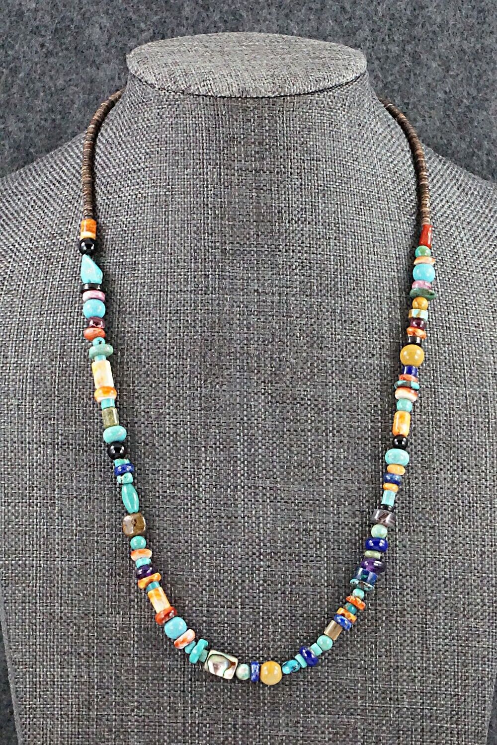 Multi Stone and Sterling Silver Necklace - Helen Tsosie