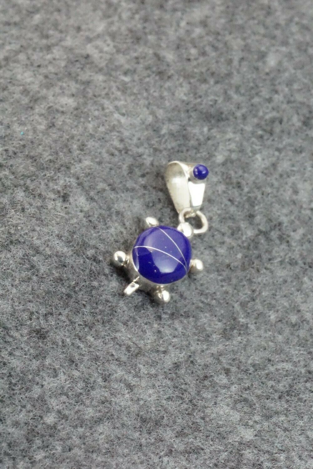 Lapis & Sterling Silver Inlay Pendant - Bryan Sandoval