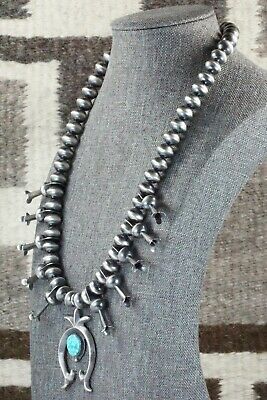 Turquoise & Sterling Silver Squash Blossom - Presley Haley - High Lonesome Trading