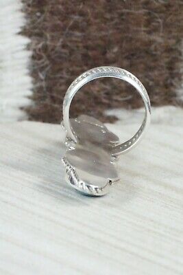 Turquoise & Sterling Silver Ring - Cris Nez - Size 8.5
