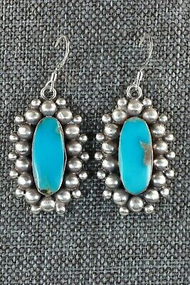 Navajo Turquoise & Sterling Silver Earrings - Freida Martinez