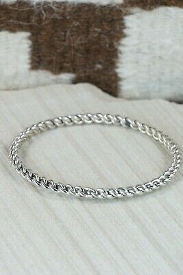 Navajo Sterling Silver Bangle Cuff - Elaine Tahe