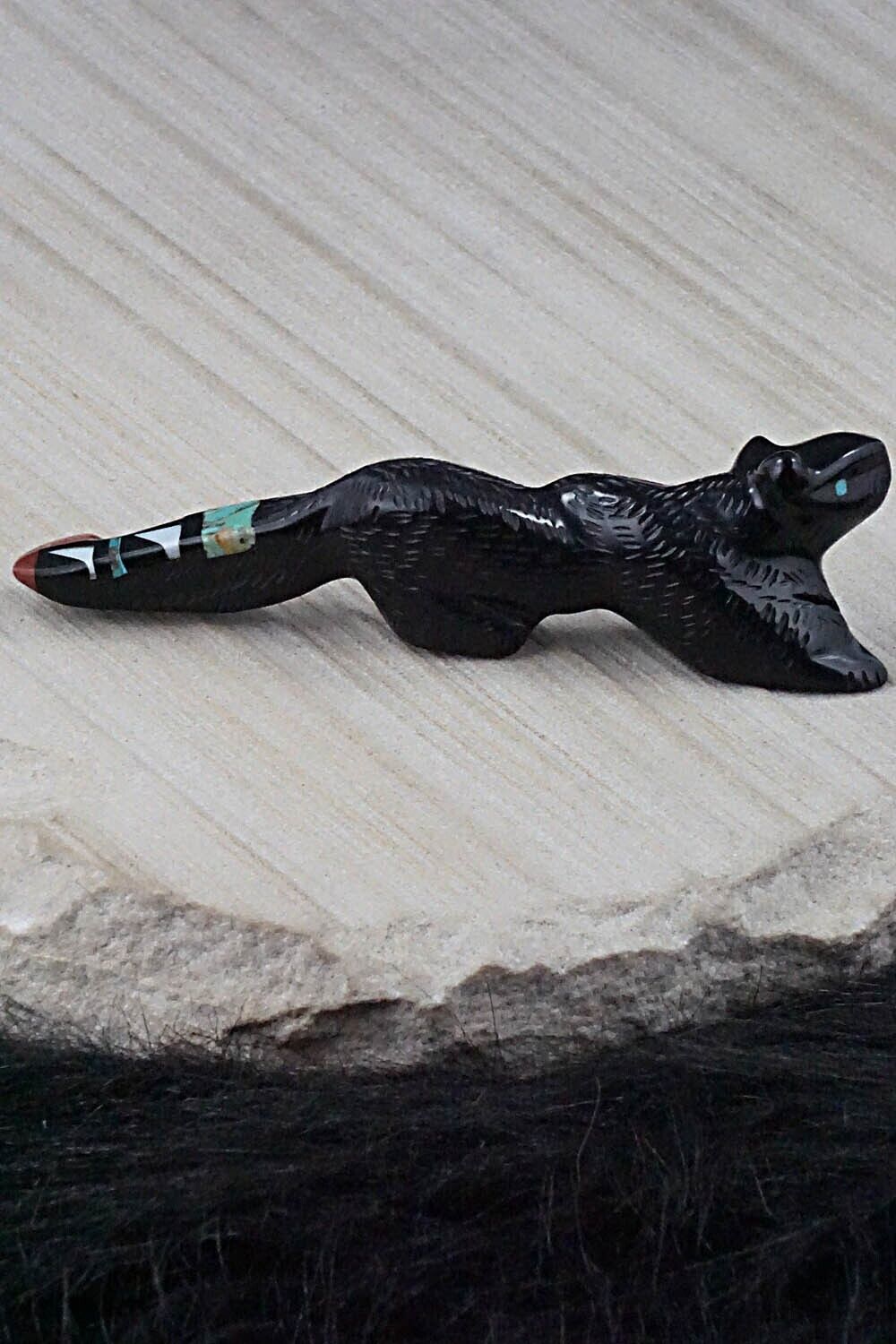 Mountain Lion Zuni Fetish Carving - Steven Natachu