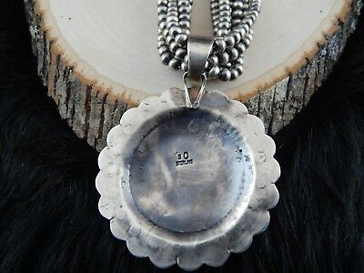 Navajo Silver & Spiny Oyster Necklace & Pendant - High Lonesome Trading