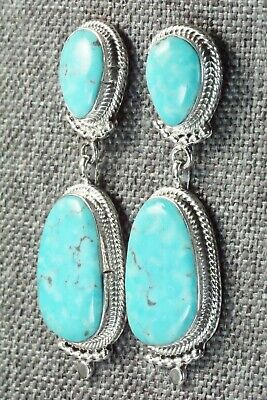 Turquoise & Sterling Silver Earrings - Verley Betone