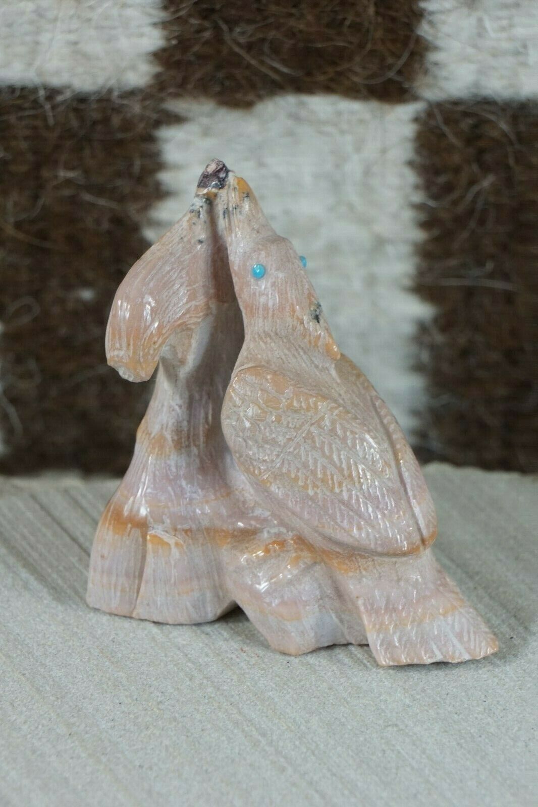 Cardinal Zuni Fetish Carving - Derrick Kaamasee - High Lonesome Trading