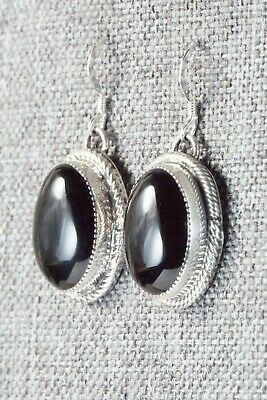 Onyx & Sterling Silver Earrings - Sheena Jack