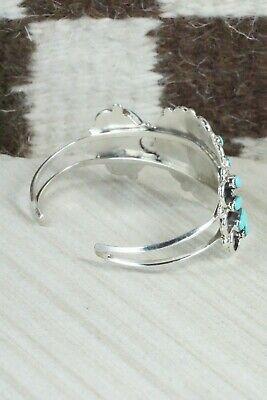Turquoise & Sterling Silver Bracelet - Delbert Booqua - High Lonesome Trading