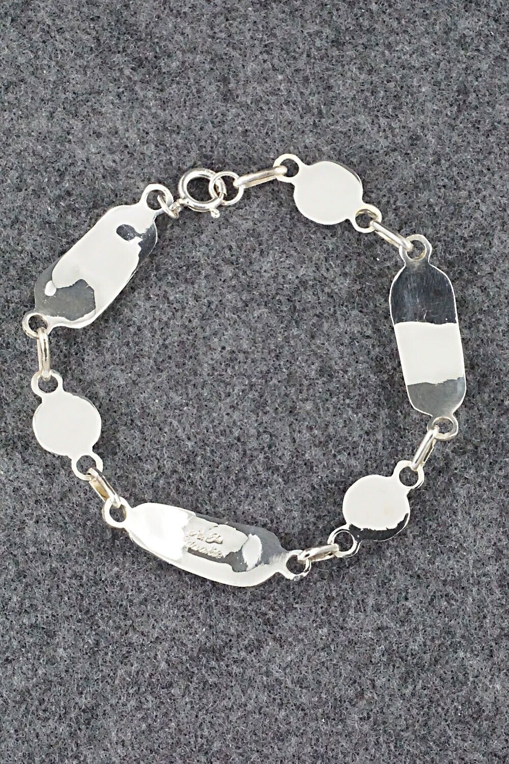 Multi Stone & Sterling Silver Link Bracelet - Patty Edaakie