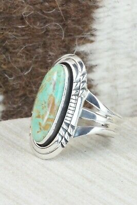 Turquoise & Sterling Silver Ring - Andrew Vandever - Size 10