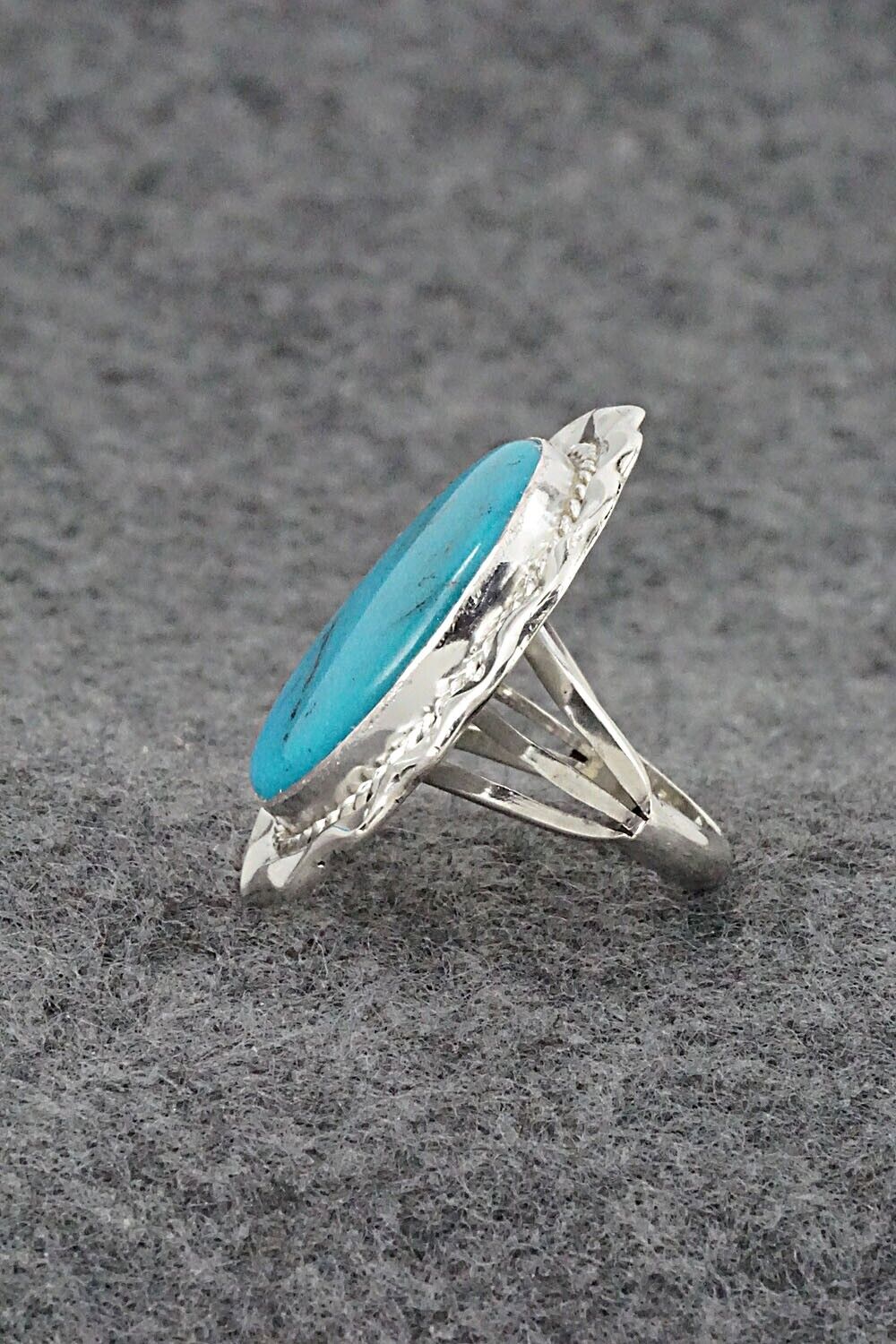 Turquoise & Sterling Silver Ring - Samuel Yellowhair - Size 5.5