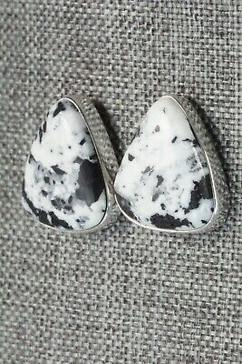 White Buffalo & Sterling Silver Earrings - Murphy Platero