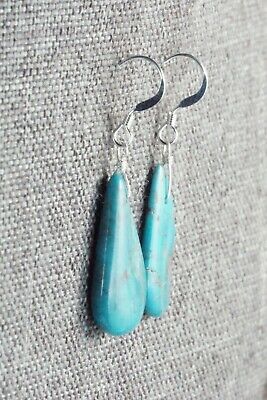 Turquoise & Sterling Silver Earrings - Navajo