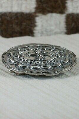 Navajo Sterling Silver Belt Buckle - Wallace Yazzie Jr - High Lonesome Trading