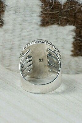 Navajo Turquoise & Sterling Silver Ring - Jeanette Saunders - Size 12.5