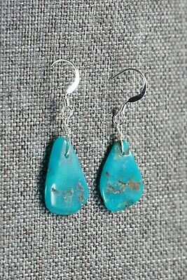 Navajo Turquoise & Sterling Silver Earrings - Native American
