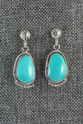 Navajo Turquoise & Sterling Silver Earrings - Verley Betone