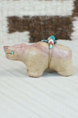 Bear Zuni Fetish Carving - Narren Bowannie - High Lonesome Trading