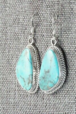 Turquoise & Sterling Silver Earrings - Lee Shorty