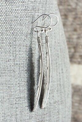 Sterling Silver Feather Earrings - Joe Mace