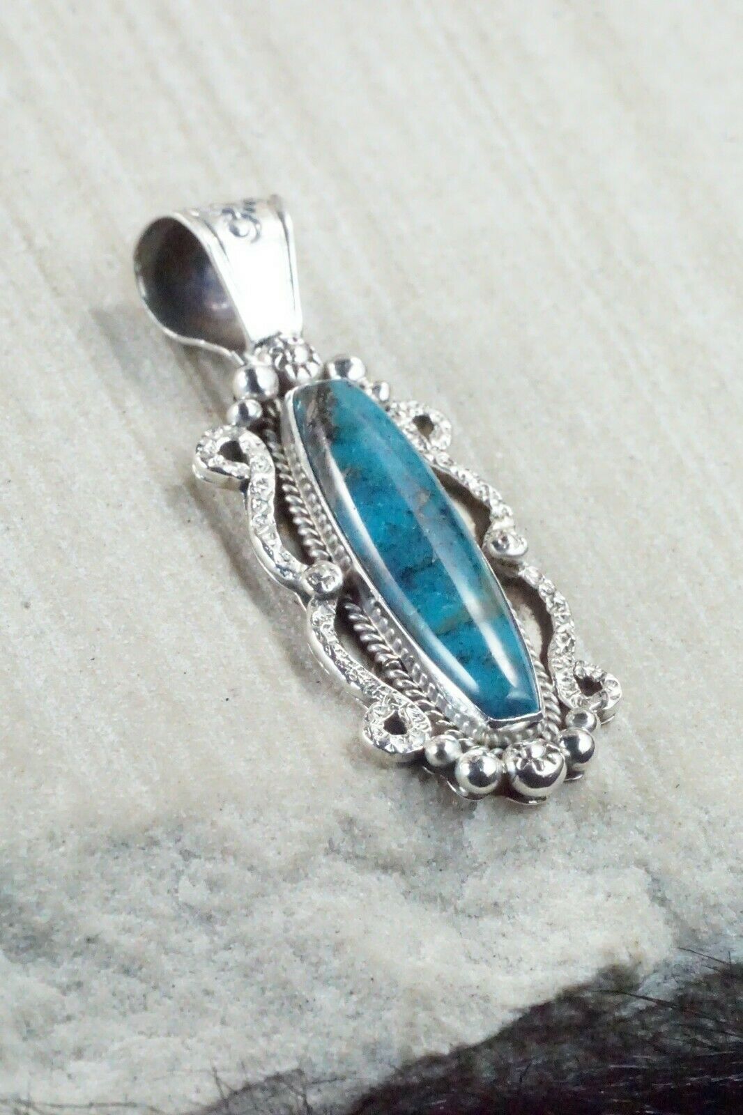 Turquoise & Sterling Silver Pendant - Navajo