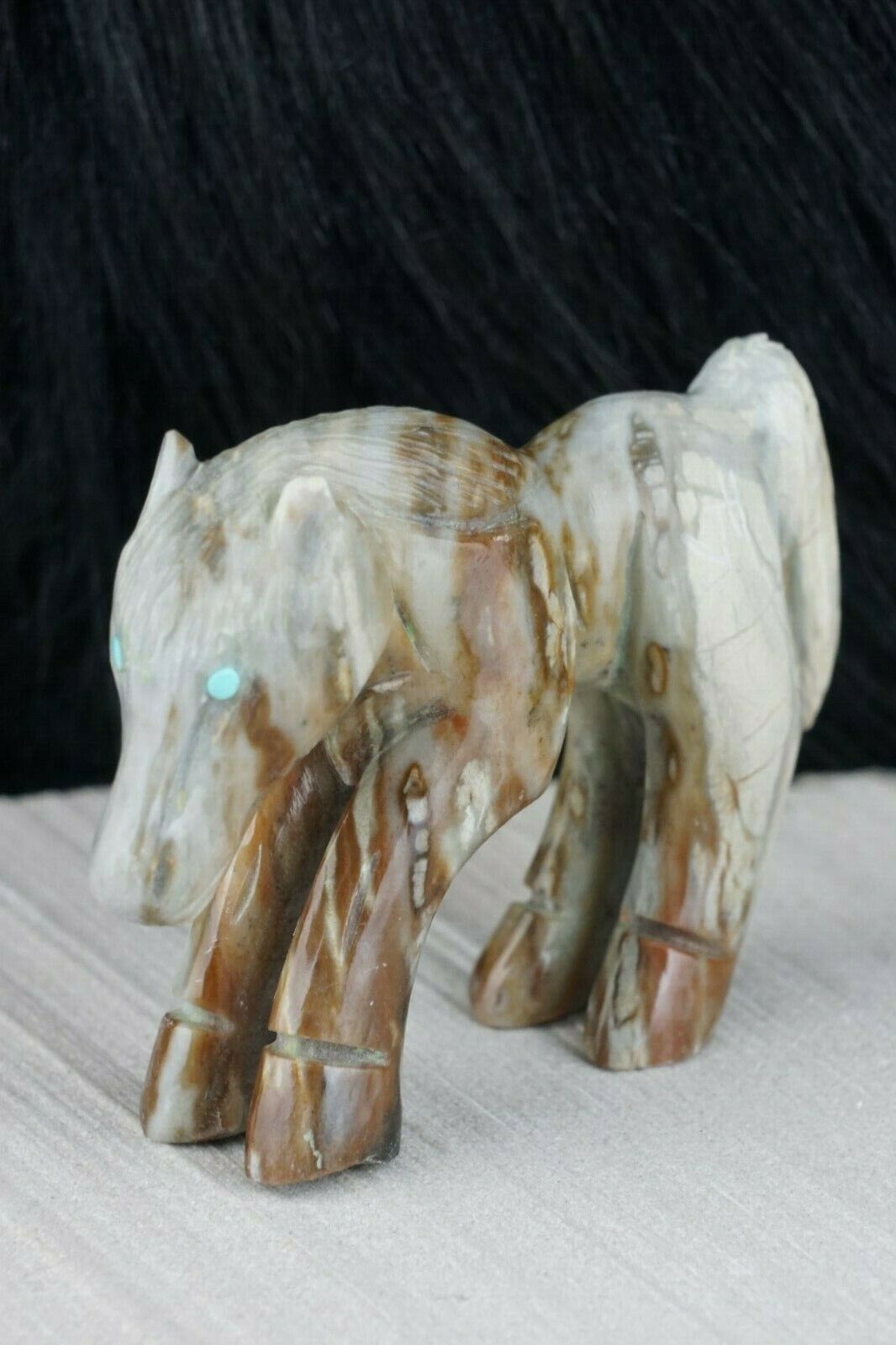 Horse Zuni Fetish Carving - Jonas Hastito - High Lonesome Trading