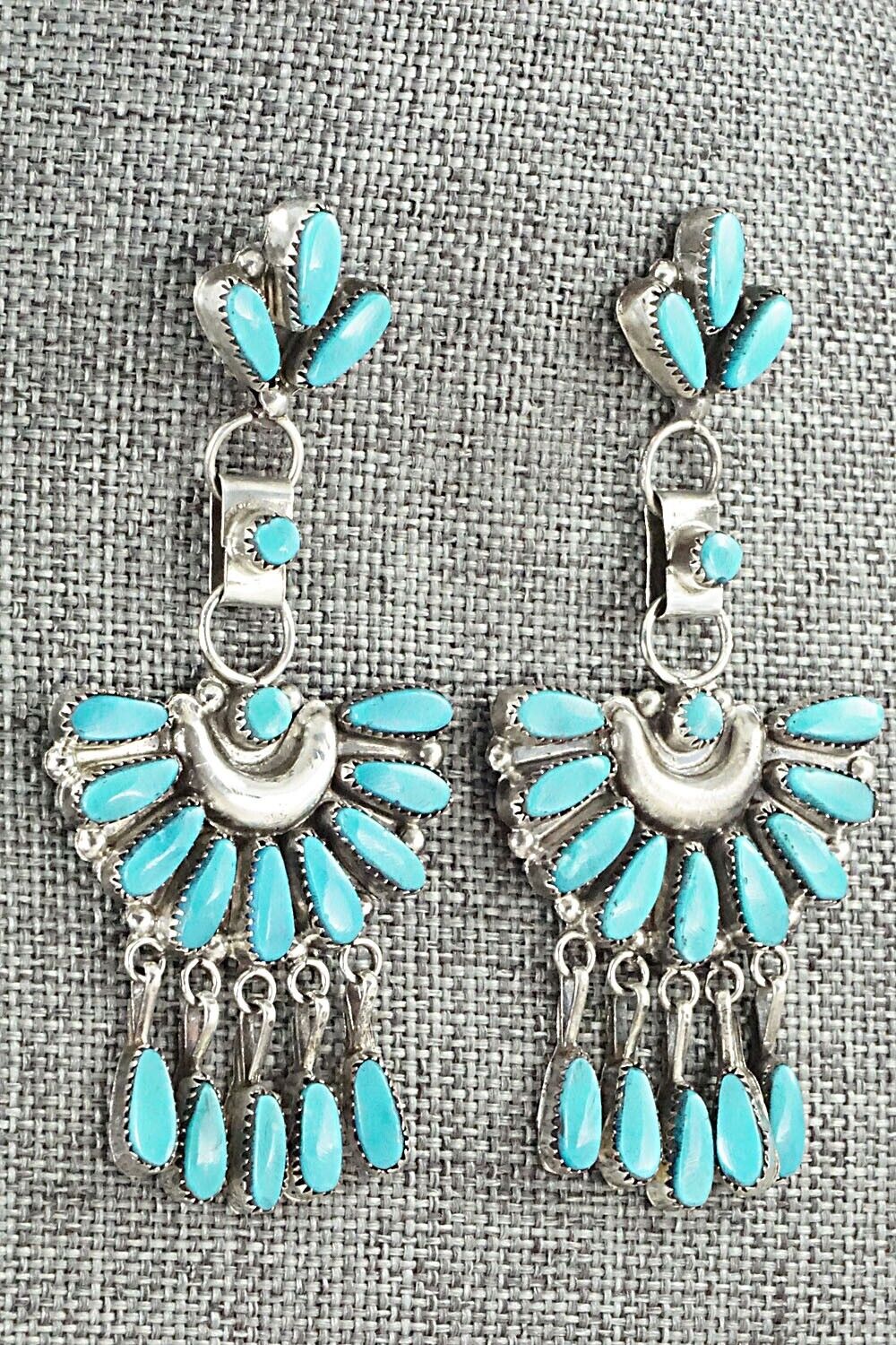 Turquoise & Sterling Silver Earrings - Viola Bobelu