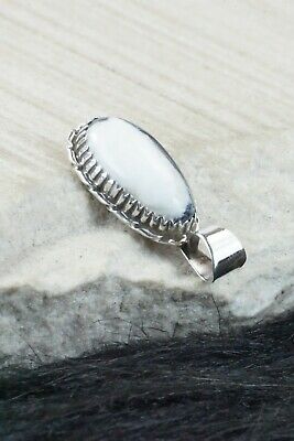 White Buffalo & Sterling Silver Pendant - Alvin Joe