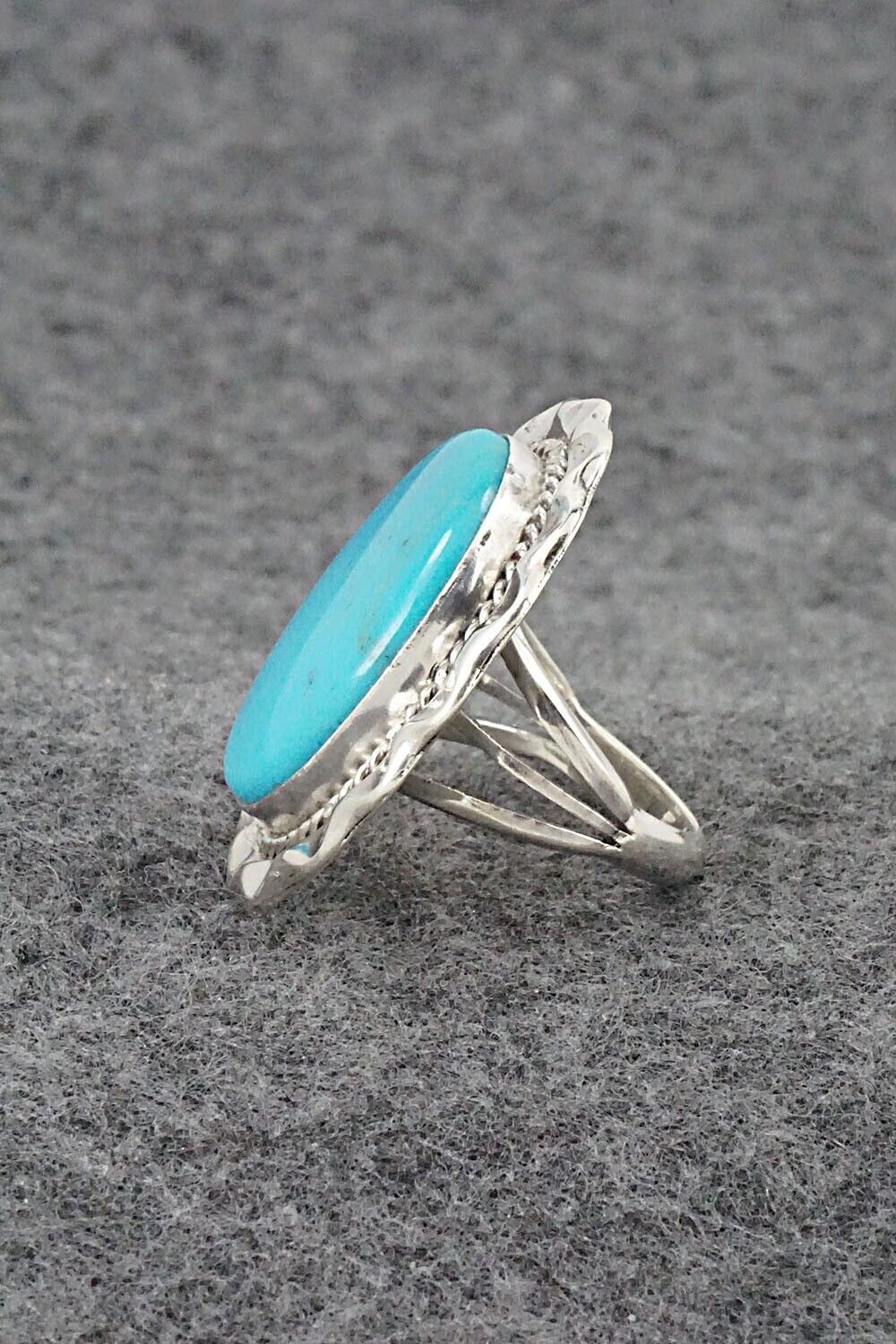 Turquoise & Sterling Silver Ring - Samuel Yellowhair - Size 6