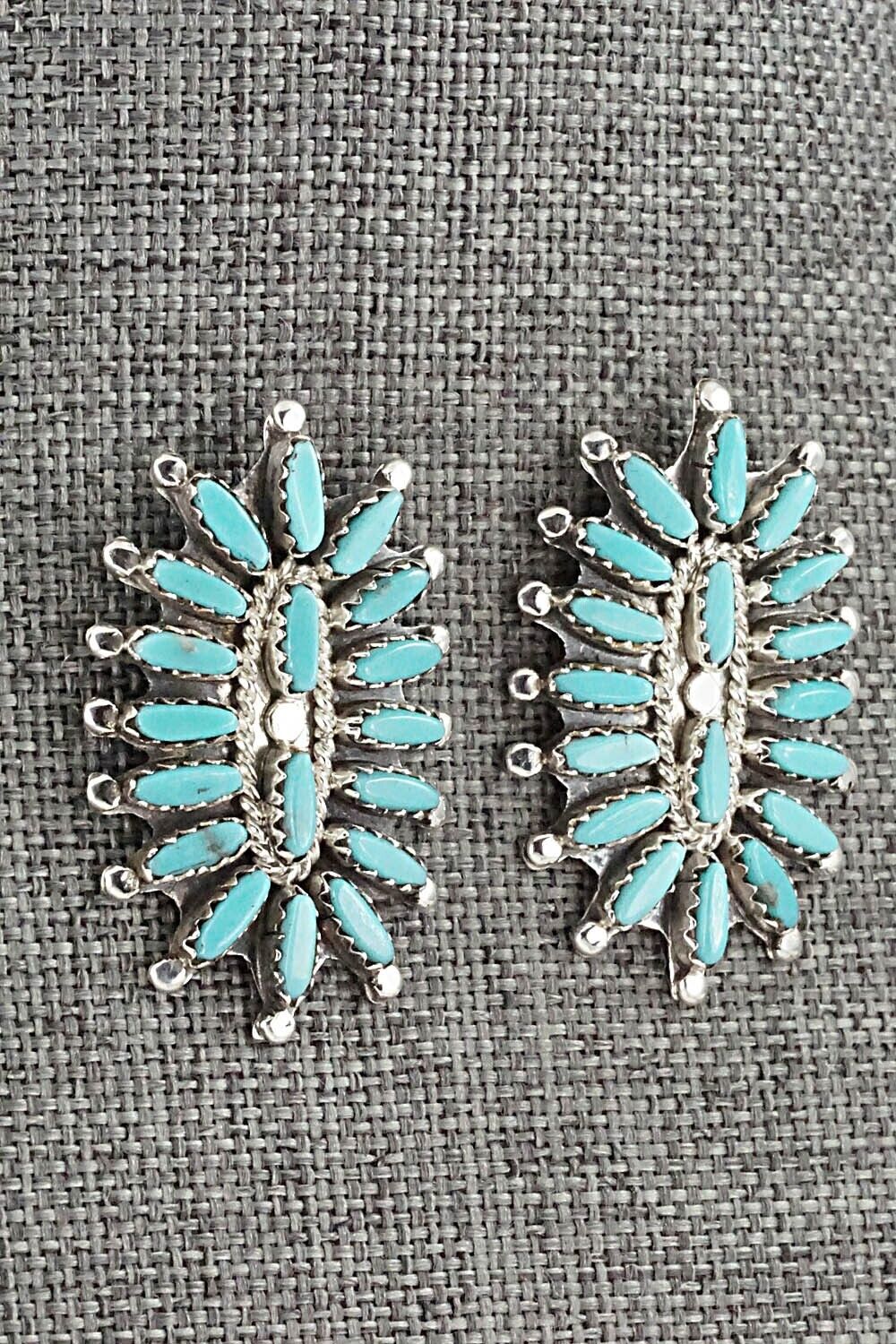 Turquoise & Sterling Silver Squash Blossom Set - Nathaniel Nez
