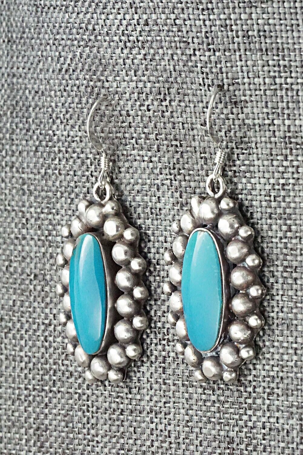 Turquoise & Sterling Silver Earrings - Freida Martinez