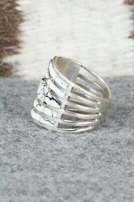 White Buffalo & Sterling Silver Ring - Andrew Enrico - Size 7.25
