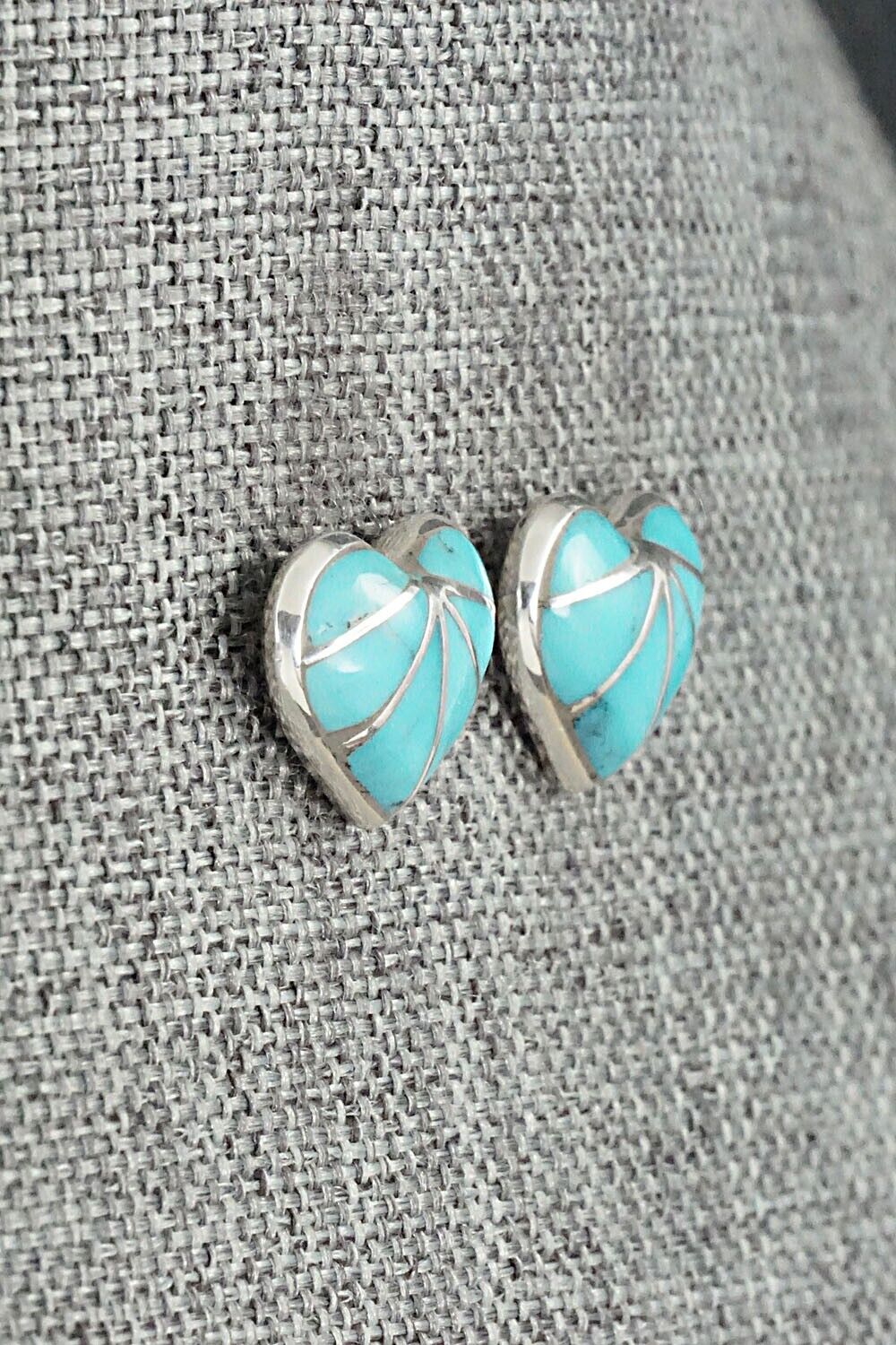 Turquoise & Sterling Silver Earrings - Laurie Kallestewa