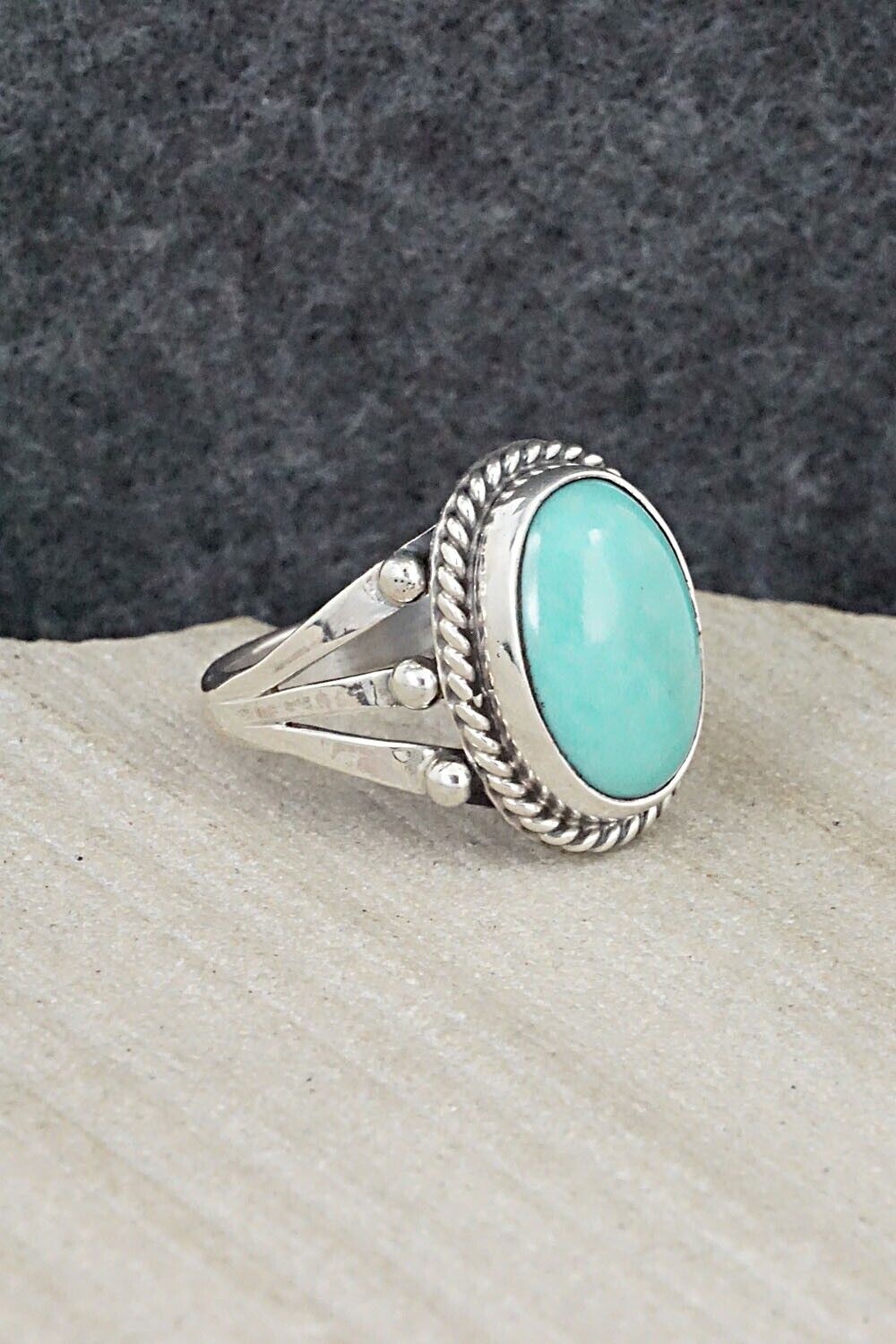Turquoise & Sterling Silver Ring - Alice Rose Saunders - Size 6