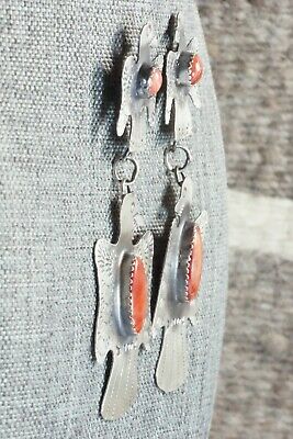 Spiny Oyster & Sterling Silver Earrings - Gabrielle Yazzie